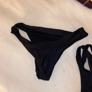 Black bathing suit bottoms